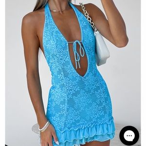 Whitefox nobody like you blue dress